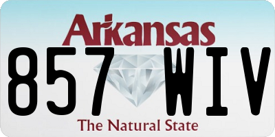 AR license plate 857WIV