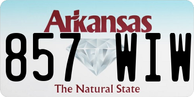 AR license plate 857WIW