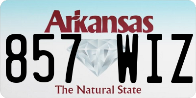 AR license plate 857WIZ