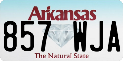 AR license plate 857WJA