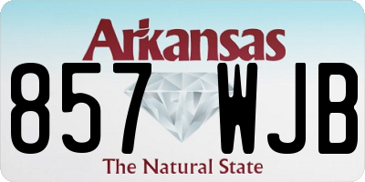 AR license plate 857WJB