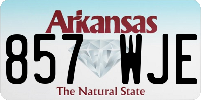 AR license plate 857WJE