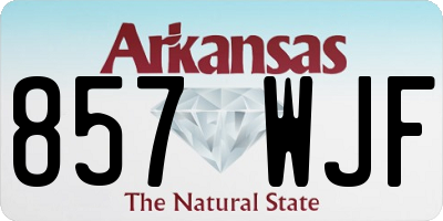 AR license plate 857WJF