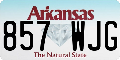 AR license plate 857WJG