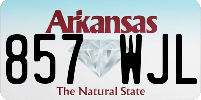 AR license plate 857WJL