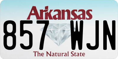 AR license plate 857WJN