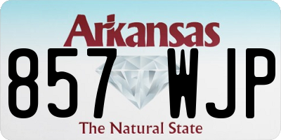 AR license plate 857WJP