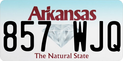 AR license plate 857WJQ