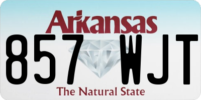 AR license plate 857WJT
