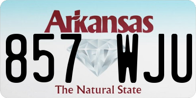 AR license plate 857WJU
