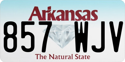 AR license plate 857WJV