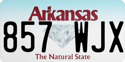 AR license plate 857WJX