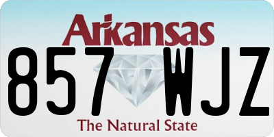 AR license plate 857WJZ