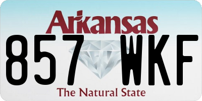 AR license plate 857WKF