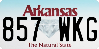 AR license plate 857WKG