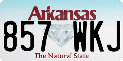AR license plate 857WKJ