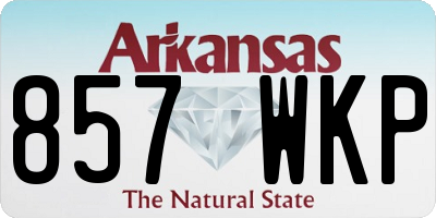 AR license plate 857WKP