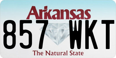 AR license plate 857WKT