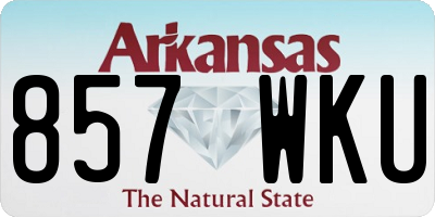 AR license plate 857WKU