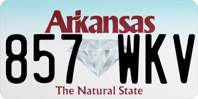 AR license plate 857WKV