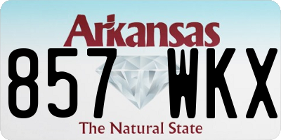 AR license plate 857WKX