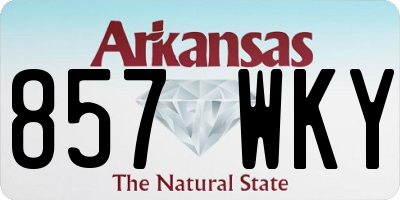 AR license plate 857WKY