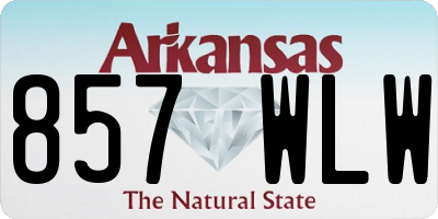 AR license plate 857WLW