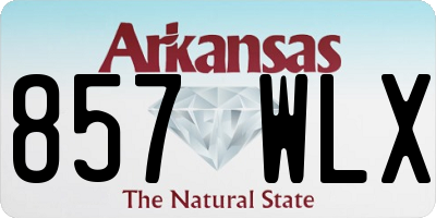 AR license plate 857WLX