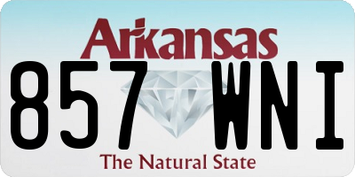 AR license plate 857WNI