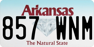 AR license plate 857WNM