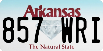 AR license plate 857WRI