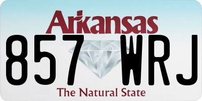 AR license plate 857WRJ