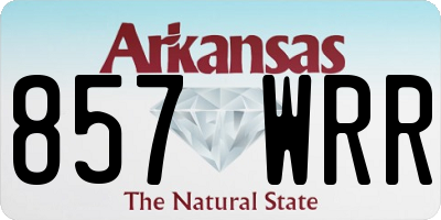 AR license plate 857WRR