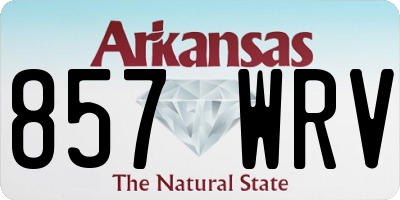 AR license plate 857WRV