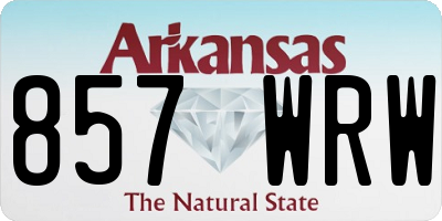 AR license plate 857WRW