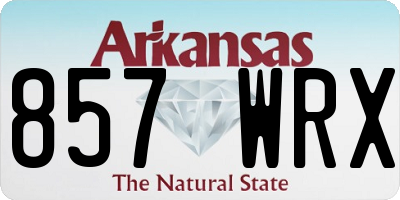 AR license plate 857WRX