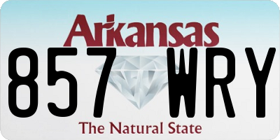 AR license plate 857WRY
