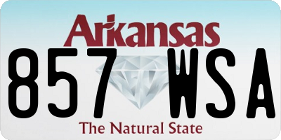 AR license plate 857WSA