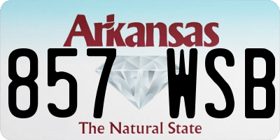 AR license plate 857WSB