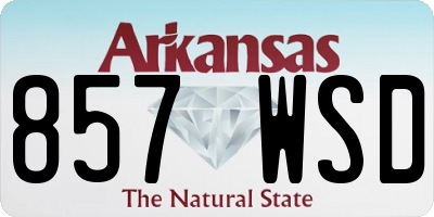 AR license plate 857WSD