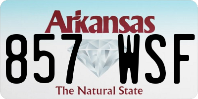 AR license plate 857WSF