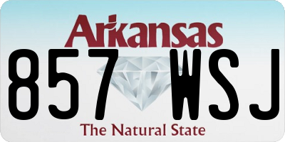 AR license plate 857WSJ