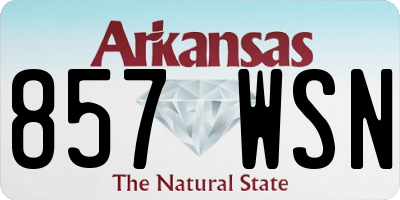 AR license plate 857WSN