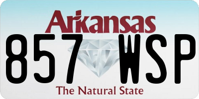 AR license plate 857WSP