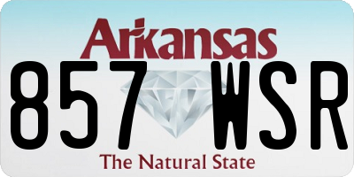 AR license plate 857WSR