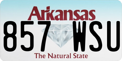 AR license plate 857WSU