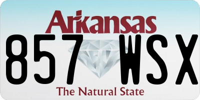 AR license plate 857WSX