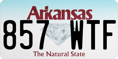 AR license plate 857WTF