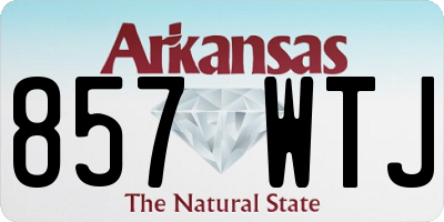 AR license plate 857WTJ