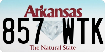 AR license plate 857WTK